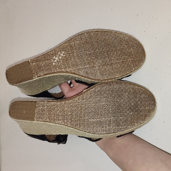 Toms Sienna Canvas Wedge Platform Sandal Size 9.5 - Picture 9 of 9